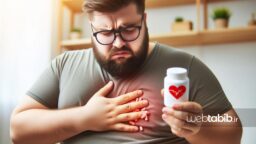 مرد چاق در حال خوردن قرص لووتیروکسین برای کاهش وزن و لاغری